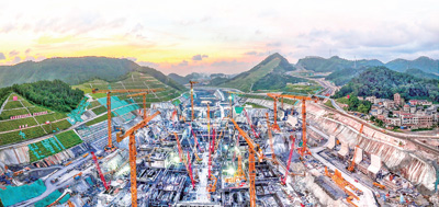 俯瞰马道枢纽。图为平陆运河集团提供