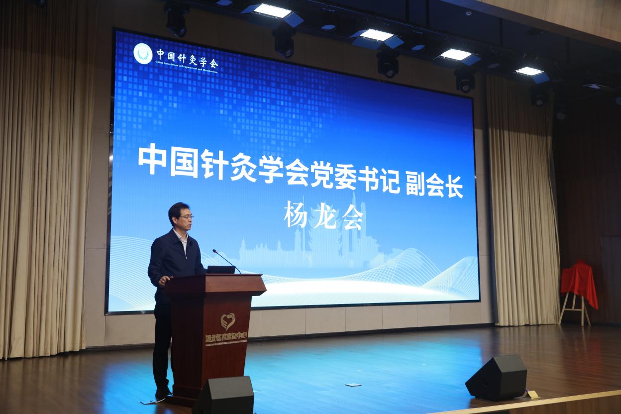 中國針灸學會黨委書記、副會長楊龍會講話