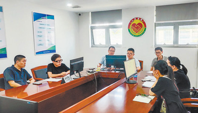 中山快维中心内，一场专利侵权纠纷行政裁决案件正在进行调解。 中山快维中心供图