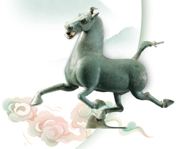铜奔马。 甘肃省博物馆供图