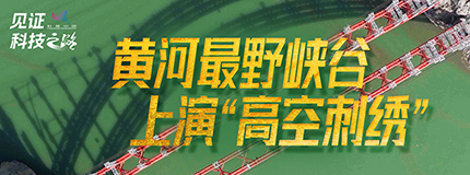 在黄河绝壁上演“高空刺绣”