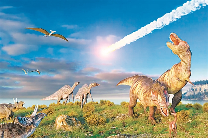 希克苏鲁伯小行星撞击终结了恐龙时代。图片来源：英国《新科学家》网站