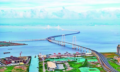 深中通道全景。新華社記者 毛思倩攝