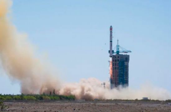 2017年6月15日，中國首顆X射線天文衛星“慧眼”從酒泉衛星發射中心升空 圖片來源：新華社