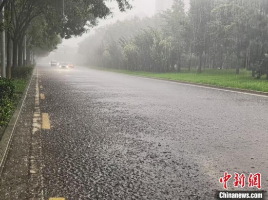 圖為7月30日下午，石家庄正在降雨。陳林 攝