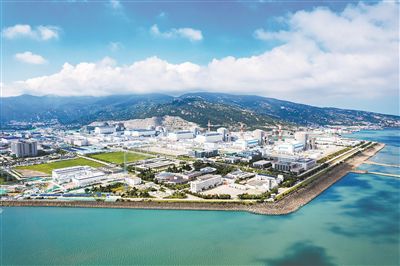 從空中俯瞰田灣核電基地。田灣核電基地供圖