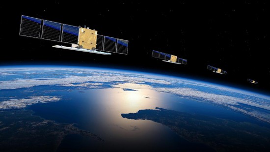 银河航天研制的SAR卫星在轨模拟图。（银河航天 供图）