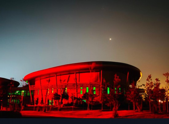 2025年7月9日,在青海海晏縣西海鎮青海兩彈一星干部學院拍攝的金星。(鐘奕 攝)