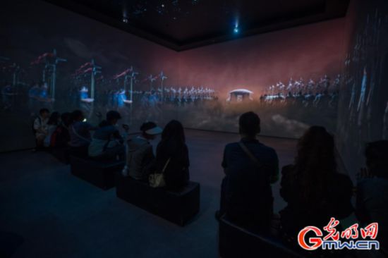 沉浸式影像展廳,基於三維數據復原軍陣場景