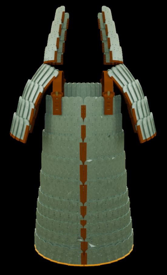 鎏金铜甲复原照。（中国社科院供图）