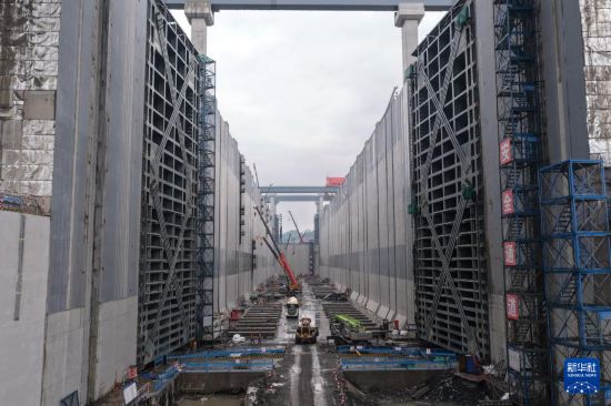 这是3月29日拍摄的平陆运河马道枢纽建设现场（无人机照片）。     新华社记者 周华 摄